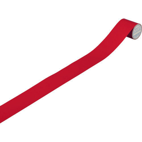 緑十字 配管識別テープ 赤 AH501(小) 50mm幅×2m アルミ 187501 106-4719