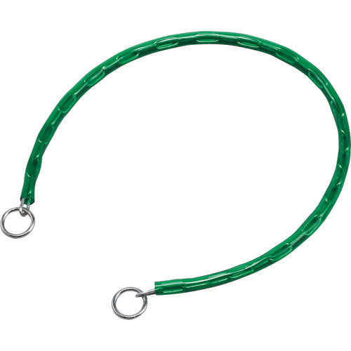 緑十字 チェーンロック(錠別売タイプ) 緑 チェイン-80G 長さ800mm 両端リング付 198021 106-6261