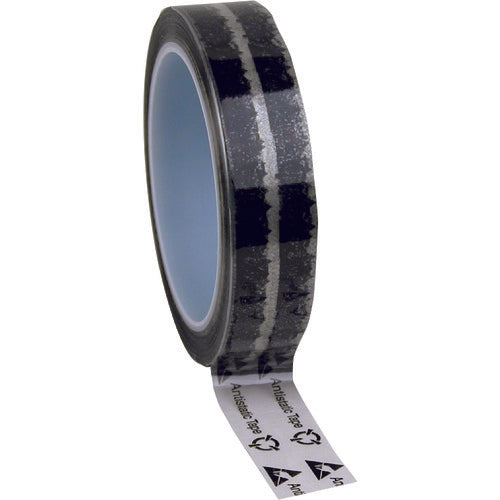 DESCO 静電気防止テープ マーク付き 25mmX65.8m 巻芯径76mm 113-3301