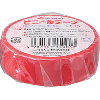 ニチバン ビニールテープ赤19mmX10m 1巻 123-1482
