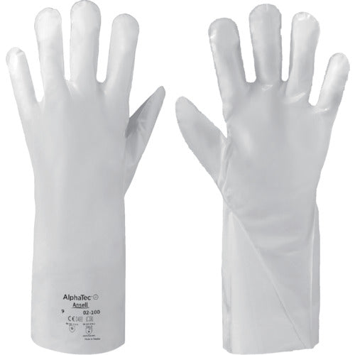 アンセル 耐溶剤作業手袋 アルファテック 02-100 L 02-100-9 125-9071