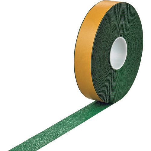 緑十字 高耐久ラインテープ(反射+滑り止めタイプ) 緑 SVH-50G 50mm幅×20m 両端テーパー構造 屋内外兼用 105222 166-7405