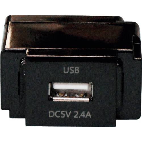 ノア 組替式USBコンセント(ブラック) 337-4621