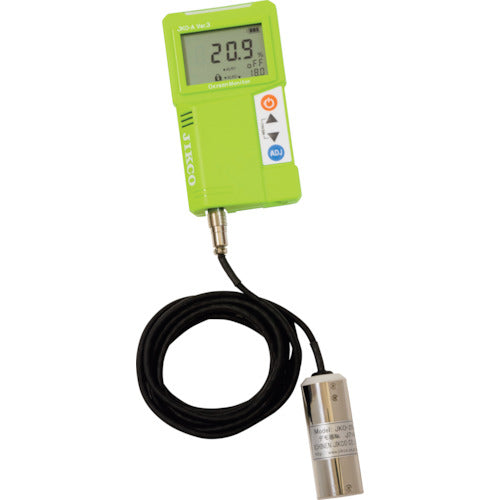 ジコー 酸素濃度計(センサーケーブル3m付、ステンレスセンサー) JKOーAL3ーK 338-5285