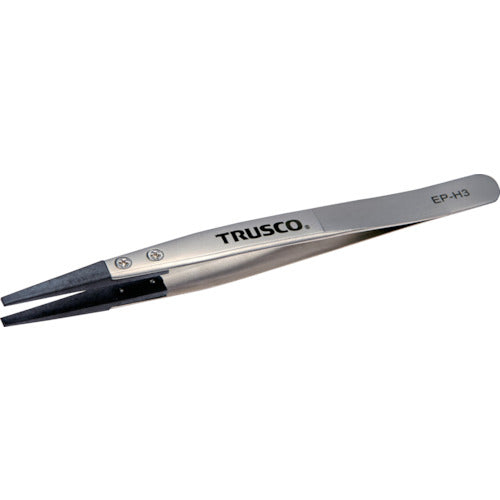 TRUSCO ESDチップピンセット 先平型 先端幅3mm 363-7942