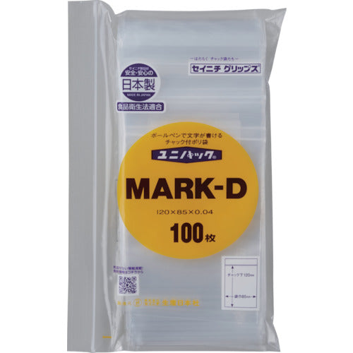 セイニチ 「ユニパック」 MARK-D 120×85×0.04 100枚入 369-0481