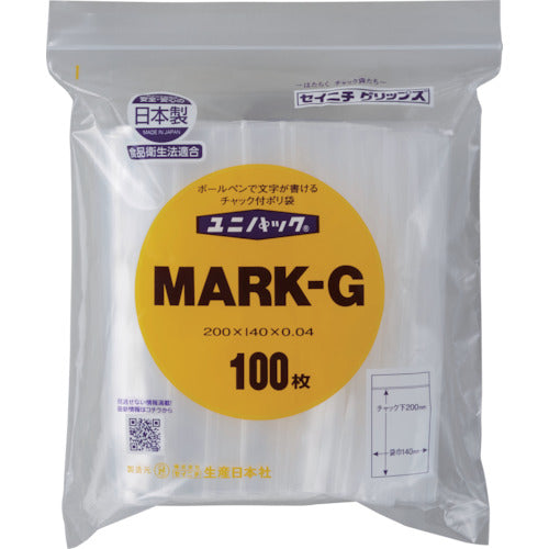 セイニチ 「ユニパック」 MARK-G 200×140×0.04 100枚入 369-0485