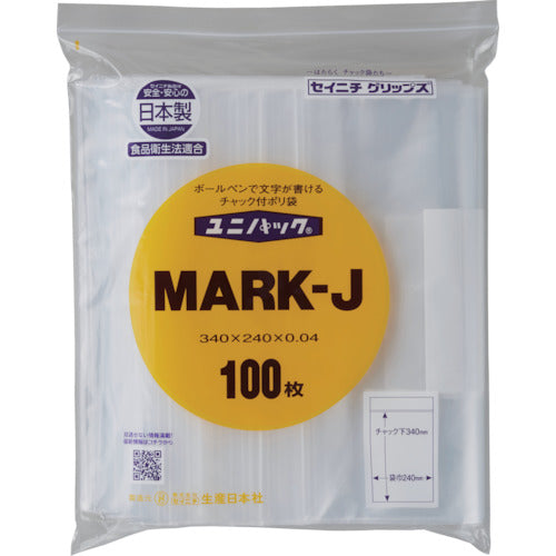 セイニチ 「ユニパック」 MARK-J 340×240×0.04 100枚入 369-0487