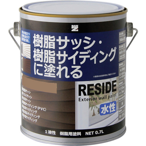 BANーZI 樹脂・アルミ(サッシ・外壁)用塗料 RESIDE 0.7L ナチュラル 19-50F 370-1670