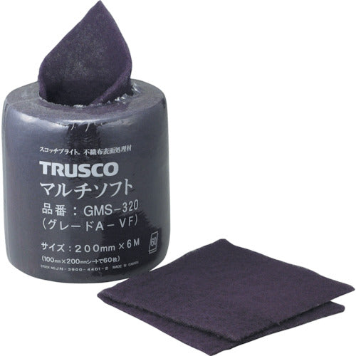 TRUSCO まとめ買い マルチソフト #320相当 200mmX6m(4ロールセット) 438-2661