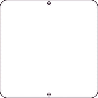 緑十字 道路標識・構内用 白無地タイプ 道路60-B 600×600mm スチール 133012 814-9544