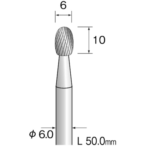 ミニモ 超硬カッター クロスカット Φ6 軸径6.0mm 852-7431