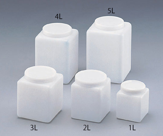 ハイルーテ角瓶（PE製） 1L 1000 5-355-01