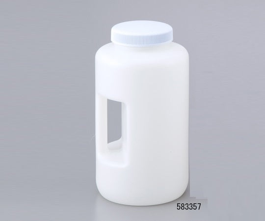ハンドル付広口瓶 丸型 HDPE製 583357 1-1780-01