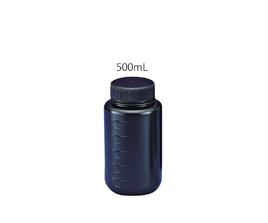 フッ素ガスコーティング容器(遮光タイプ) 500mL JFWB-500 3-8294-03