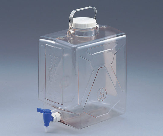 ナルゲン透明活栓付角型瓶 9L 2322-0020 5-058-01