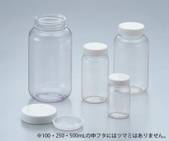 クリヤ広口瓶(透明エンビ製) 500mL 5-031-03