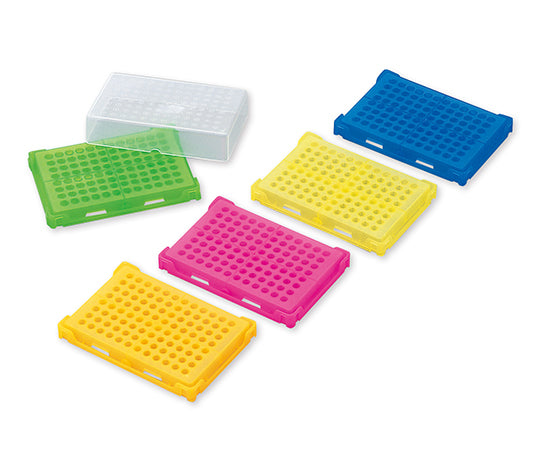 PCRラック 本体5色パック(青・緑・オレンジ・ピンク・黄×各4個入) T328-96AS 1-4309-01