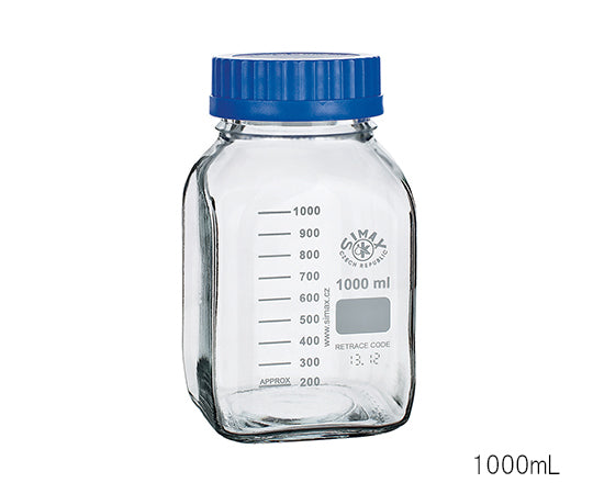 広口メディウム瓶 透明 500mL 2080M/500 3-6004-01