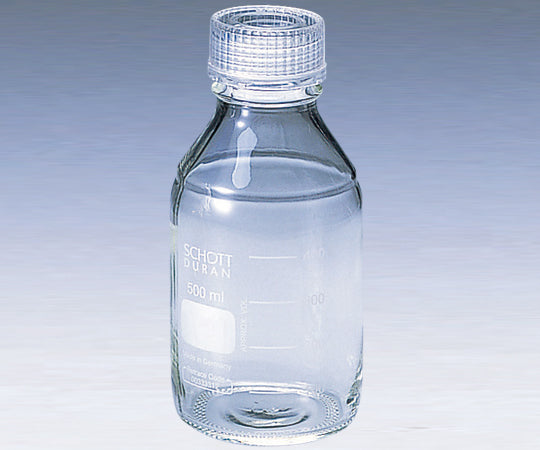 デュラン(R) ねじ口瓶丸型白 透明キャップ付 50mL 2-035-01