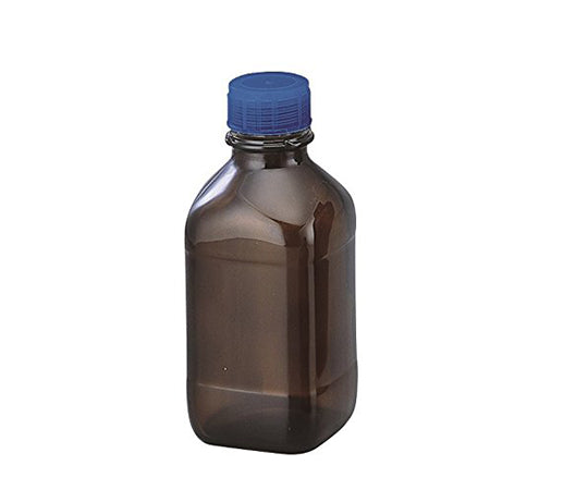 茶褐色ガラスボトル(全体コーティング) GL-32 角形 500mL 1671520 1-8232-03