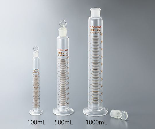 有栓メスシリンダー(硼珪酸ガラス3.3) 10mL   4-537-01