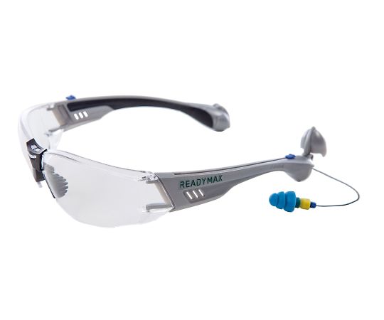イヤープラグ内蔵型保護眼鏡(サイドガード) クリアー GLCNS-CL 3-8989-03