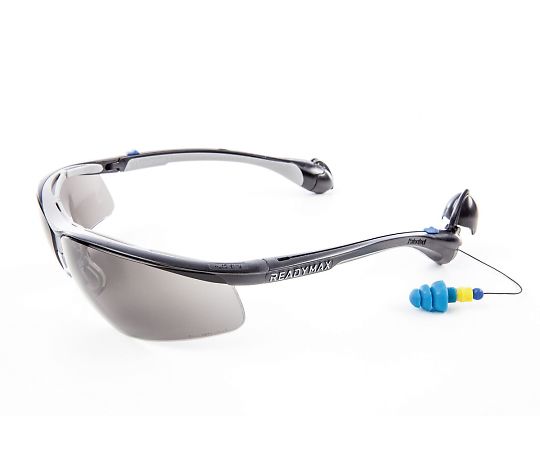 イヤープラグ内蔵型保護眼鏡(クラシック) グレー GLCLB-GR 3-8988-02