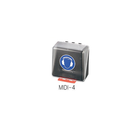 イヤーマフ用安全保護用具保管ケース クリア MIDI-4 3-7121-04