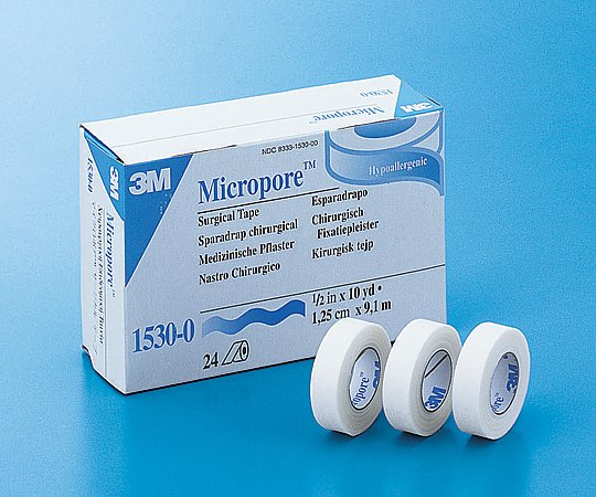 マイクロポア(TM)サージカルテープ 12.5mm×9.1m 24巻 1530-0 0-8034-01