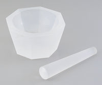 石英ガラス製 乳鉢 φ55×φ70×25mm 乳棒付き  1-4221-02