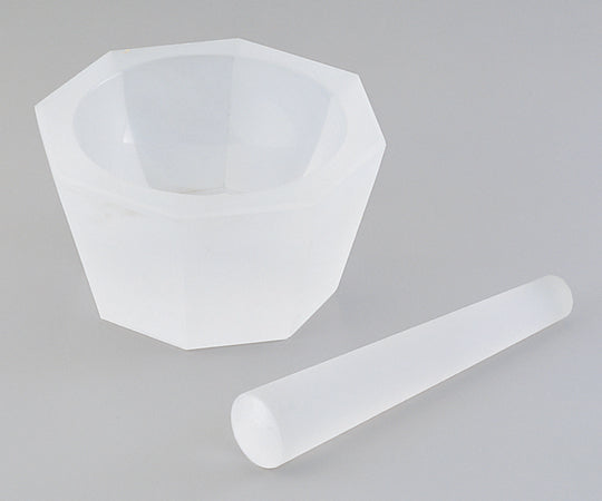石英ガラス製 乳鉢 φ80×φ100×35mm 乳棒付き  1-4221-05