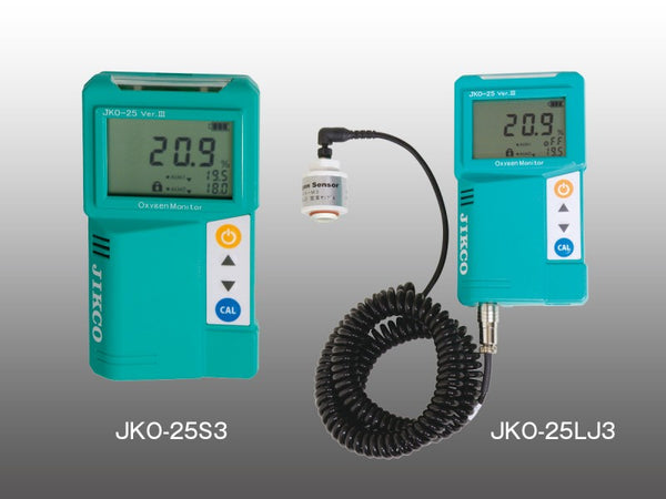 酸素濃度計ｵﾌﾟｼｮﾝ JKO-25S3  単三乾電池 27910
