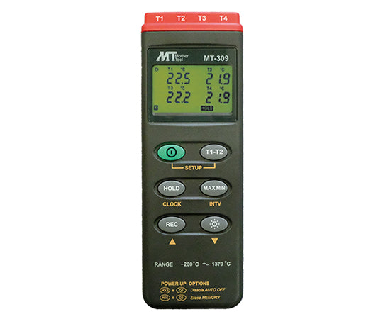 チャンネルデジタル温度計(データロガー内蔵型) MT-309 2-1960-01