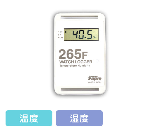 サンプル別個別温度管理ロガー 温湿度タイプ 白  KT-265F/W 3-5298-06