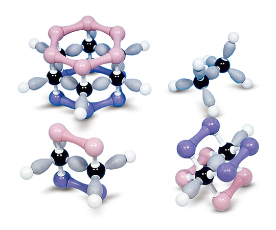 電子軌道模型 炭化水素の分子軌道模型組立セット 4種 W19756 3-9227-03