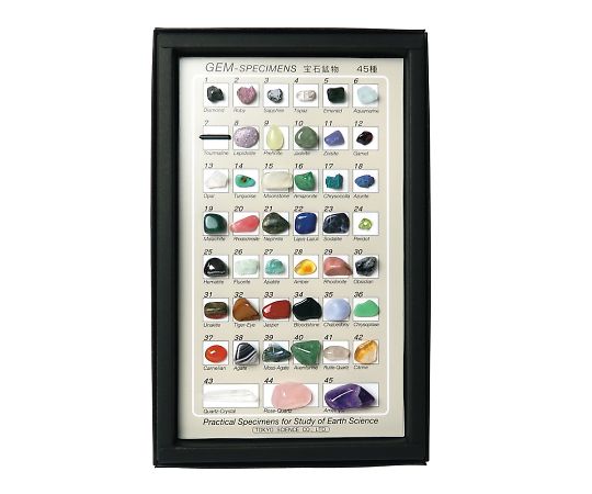 鉱物標本(宝石鉱物標本45種)   3-655-04