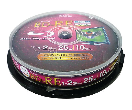 ブランクメディアディスク BD-RE 10枚スピンドル L-BRE10P 3-664-07