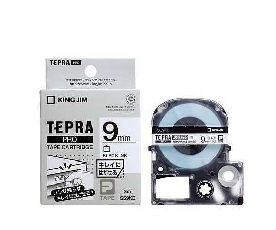 テプラ専用 テープカートリッジ ホワイト(弱粘着) SS9KE 3-3222-02