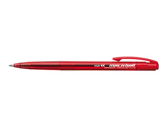 なめらかボールペン 赤 K2PR-NB207R×10 7-5154-02