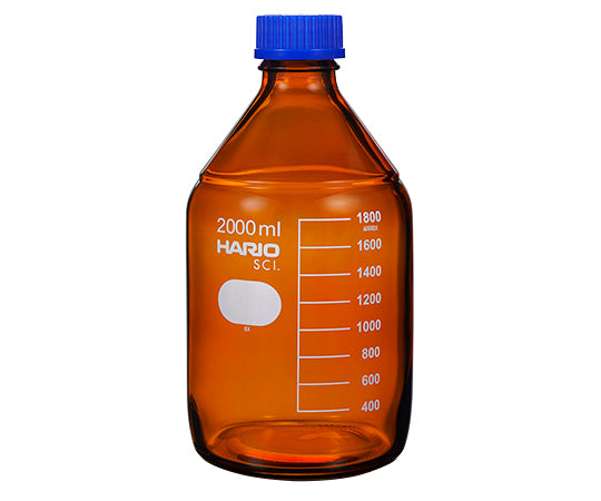 (茶)耐熱ねじ口瓶(液切リング付) GL-45 2000mL NBB-2L-SCI 63-5510-14