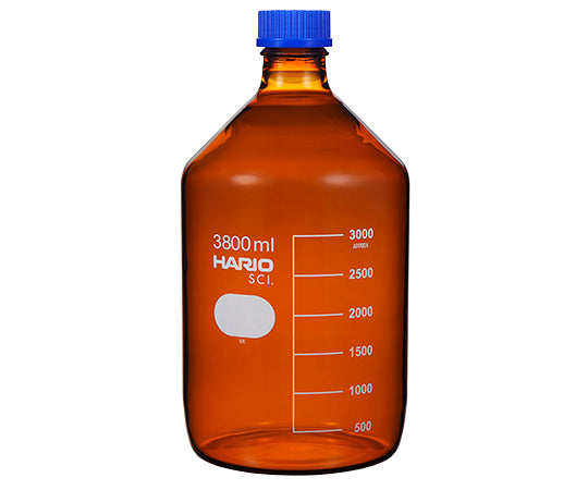(茶)耐熱ねじ口瓶(液切リング付) GL-45 3800mL NBB-3.8L-SCI 63-5510-15