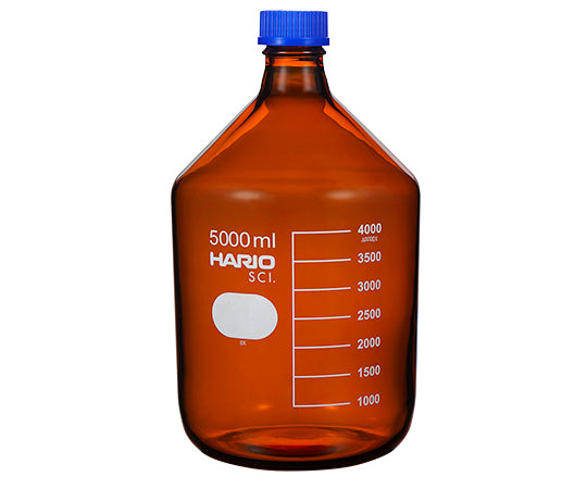 (茶)耐熱ねじ口瓶(液切リング付) GL-45 5000mL NBB-5L-SCI 63-5510-16