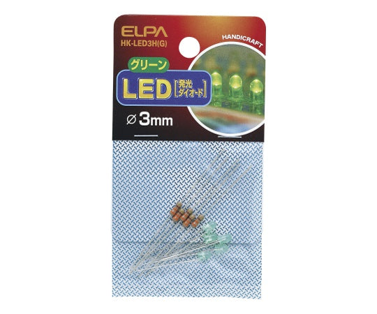 LED 3mm 緑 HK-LED3H(G) 62-8566-34
