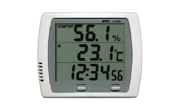 時計付き温湿度計 AD-5681 63-1722