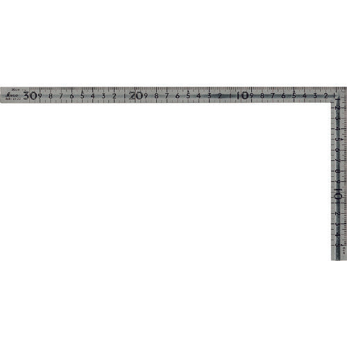 シンワ 曲尺小型 溝付ステン30cm×15cm 表裏同目 12130 432-6741