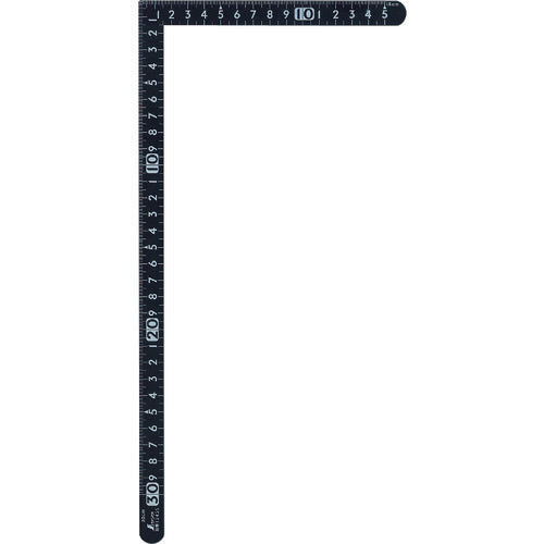 シンワ 曲尺小型 サンデーカーペンター黒色30cm×15cm 表裏同目 12435 467-8869