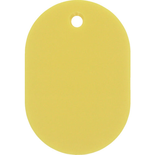 緑十字 小判札(無地札) 黄 60×40mm スチロール樹脂 200023 824-8193
