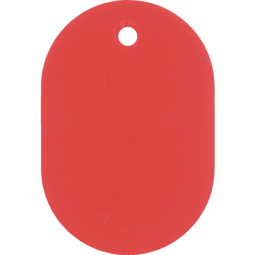 緑十字 小判札(無地札) 赤 60×40mm スチロール樹脂 200024 824-8194