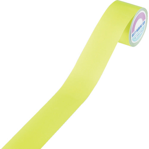 緑十字 ラインテープ(反射) 蛍光黄 反射-50KY 50mm幅×10m 屋内用 ポリエステル 265017 480-2926